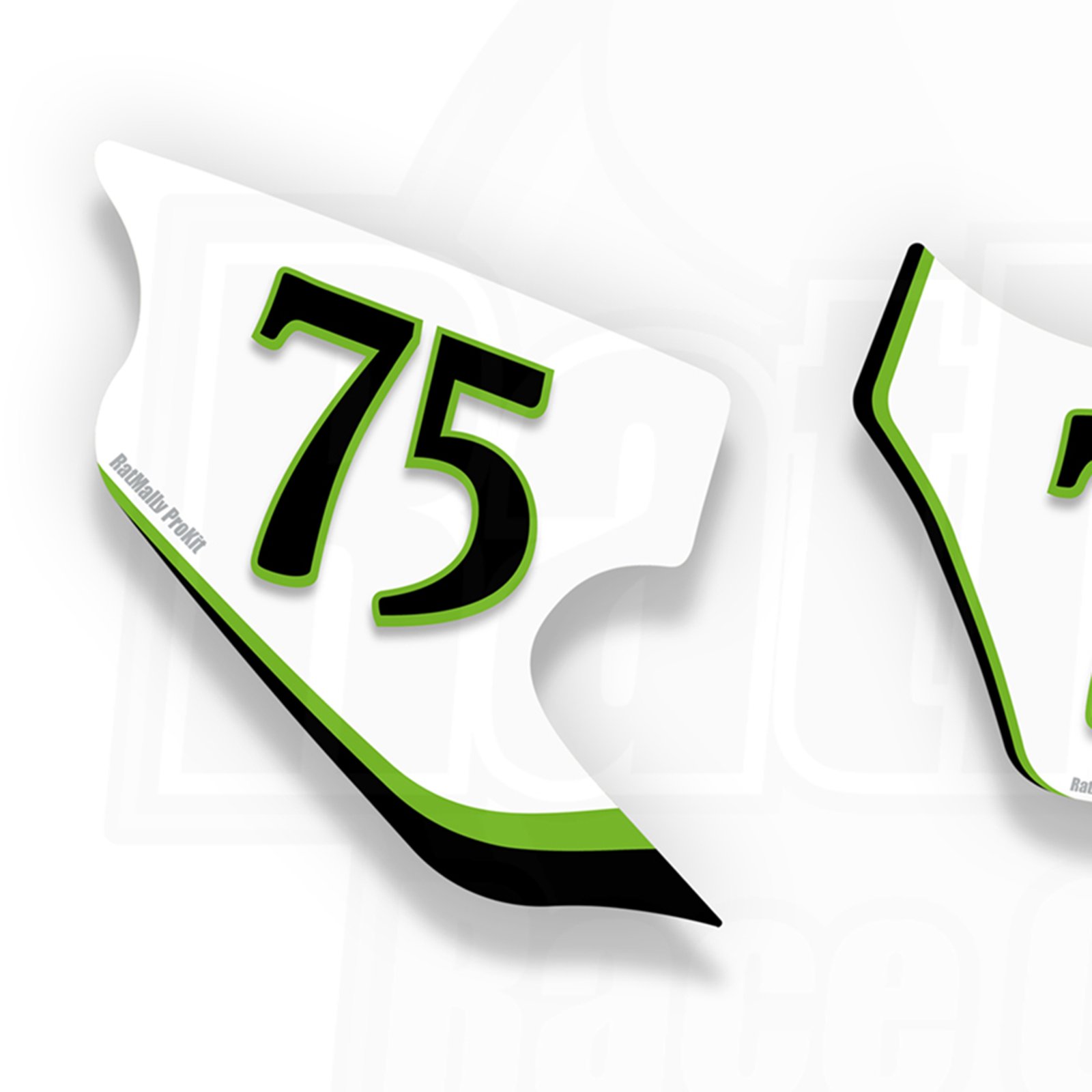 Race number boards. Kawasaki ZX-7R Series / RatMally Graphics